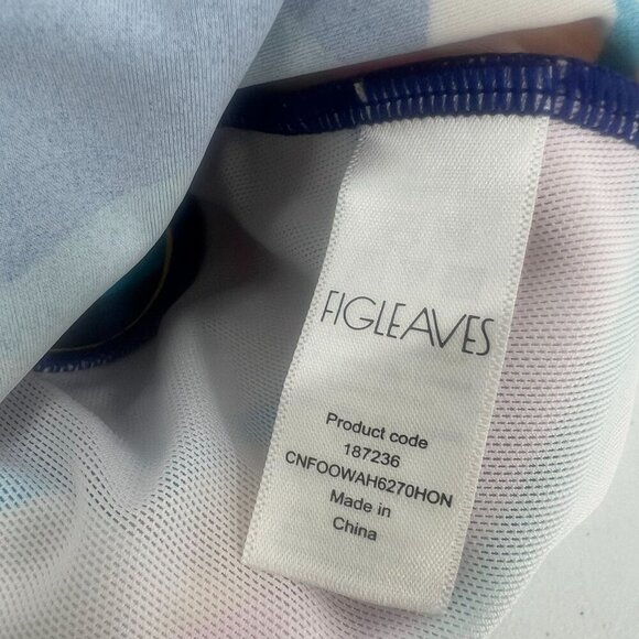 Figleaves Women Size 8L Colorful Geometric One Piece Swimsuit - Picture 3 of 12